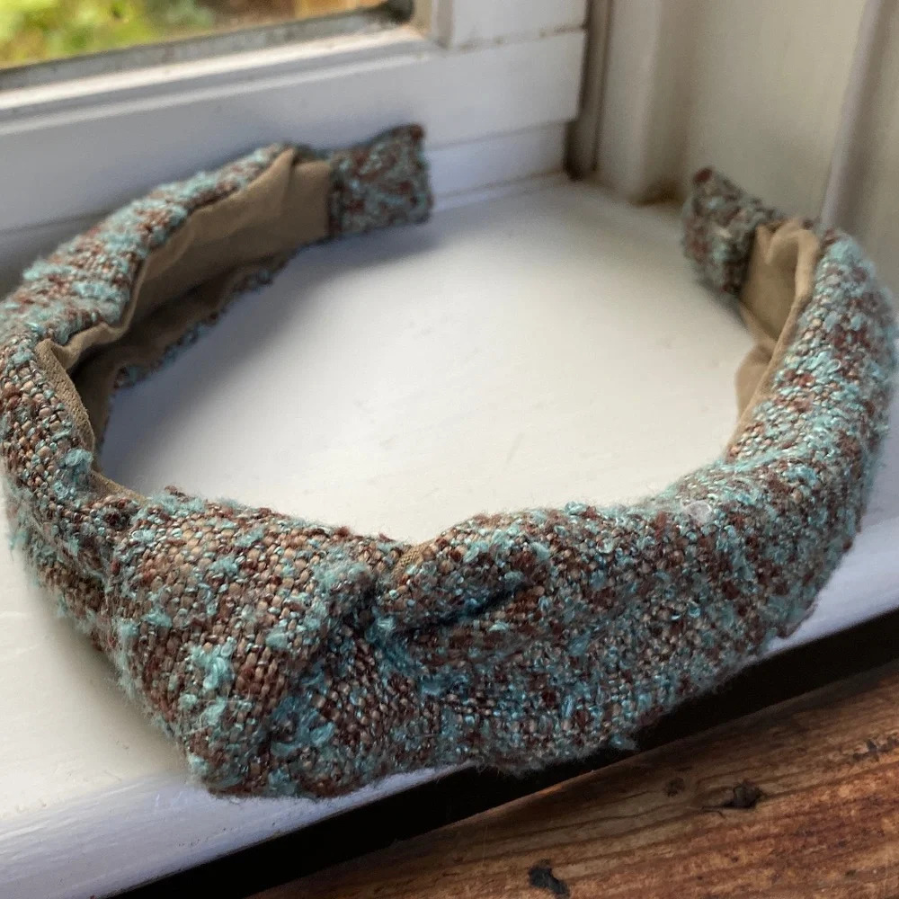 Anthropologie Niles Tweed Knotted Headband